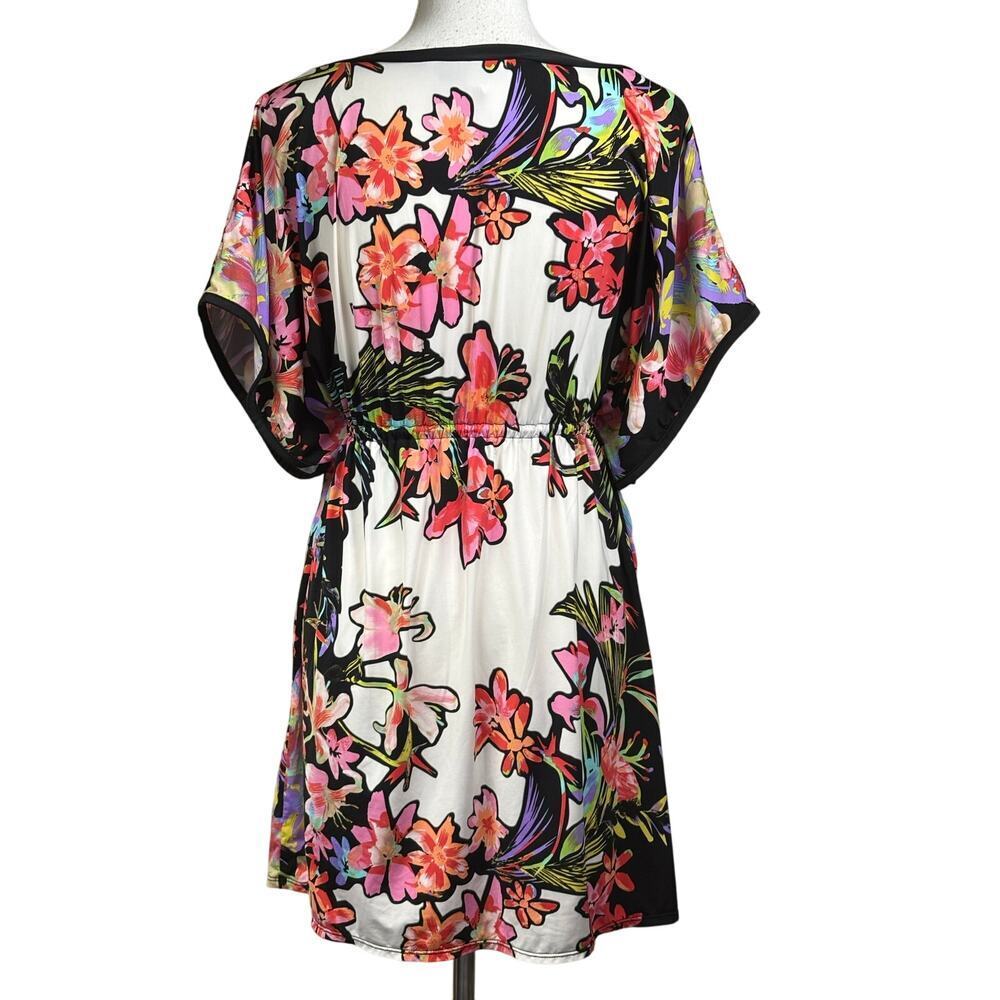 Nanette Lepore Swim coverup, black floral, medium, resort, vacation, beach‎ - Picture 9 of 10